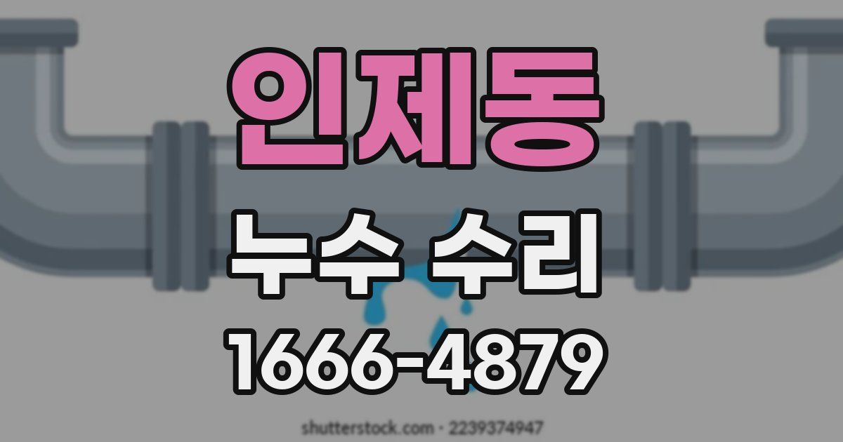 인제동 누수 수리