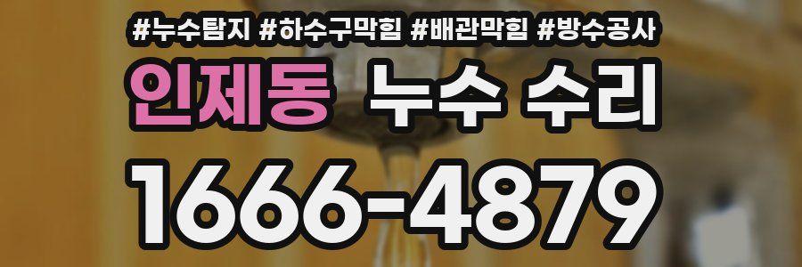 인제동 누수 수리