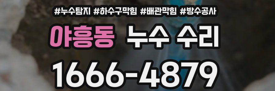 야흥동 누수 수리