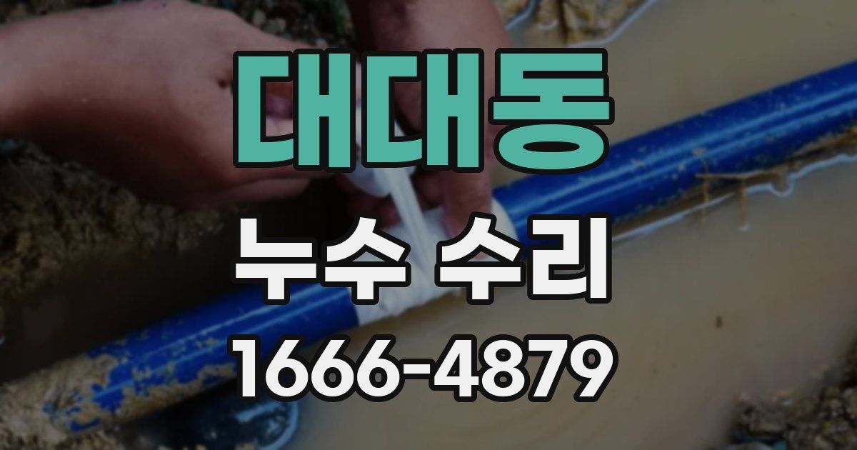 대대동 누수 수리