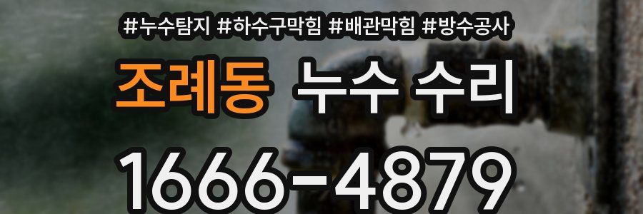 조례동 누수 수리