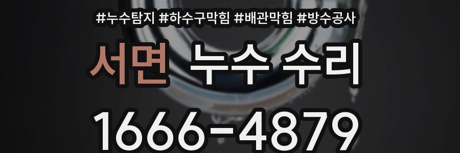 서면 누수 수리
