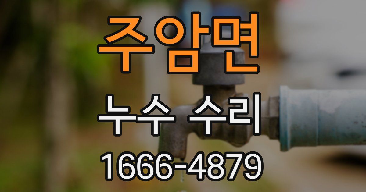주암면 누수 수리