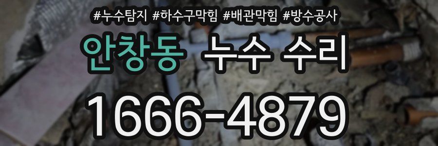 안창동 누수 수리