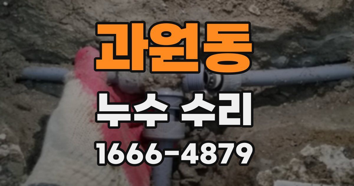 과원동 누수 수리