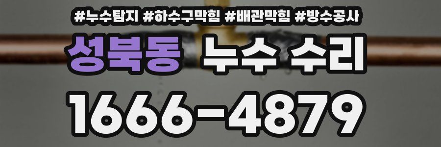 성북동 누수 수리