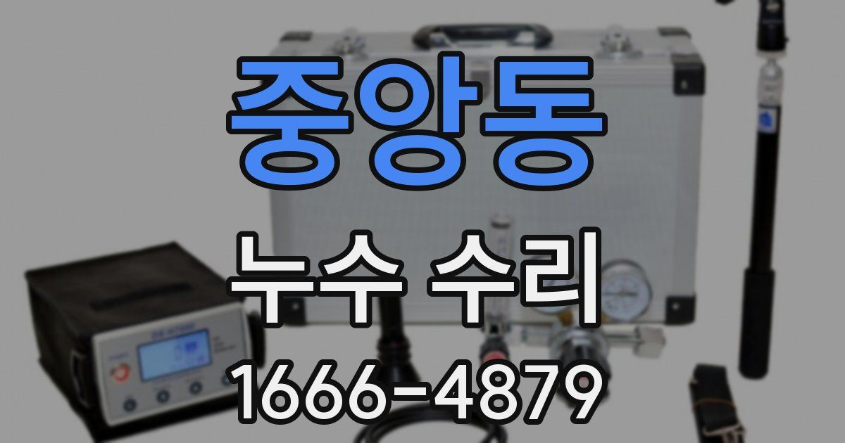 중앙동 누수 수리