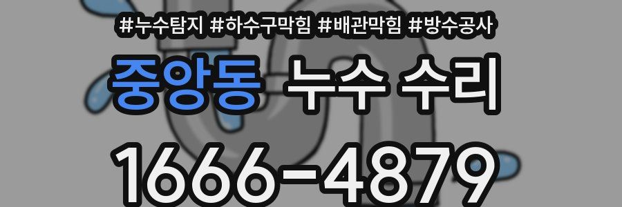 중앙동 누수 수리