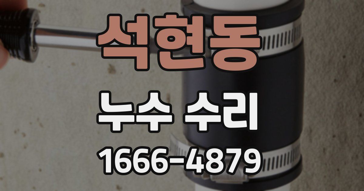 석현동 누수 수리