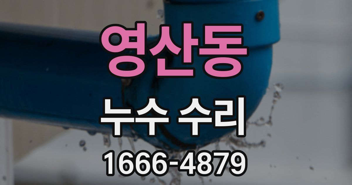 영산동 누수 수리
