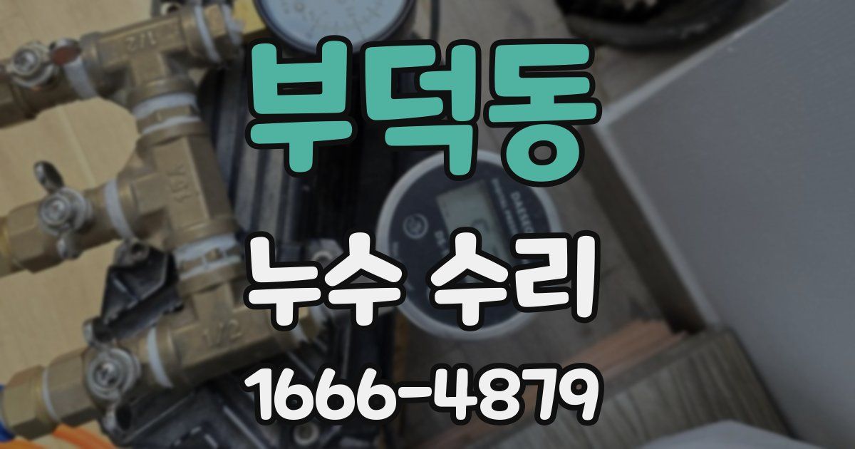 부덕동 누수 수리