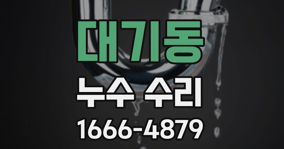 대기동 누수 수리