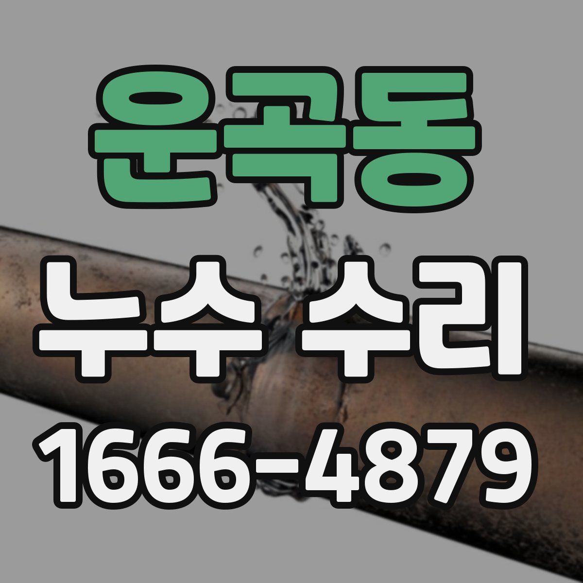 운곡동 누수 수리
