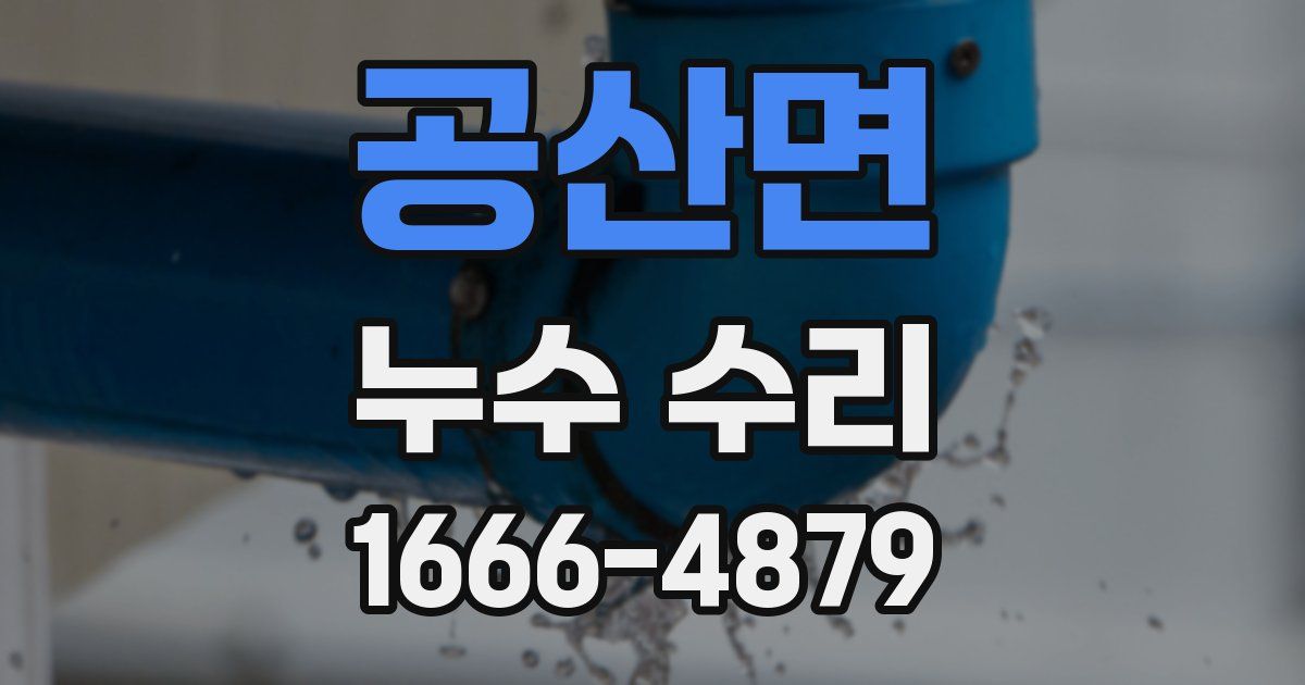 공산면 누수 수리