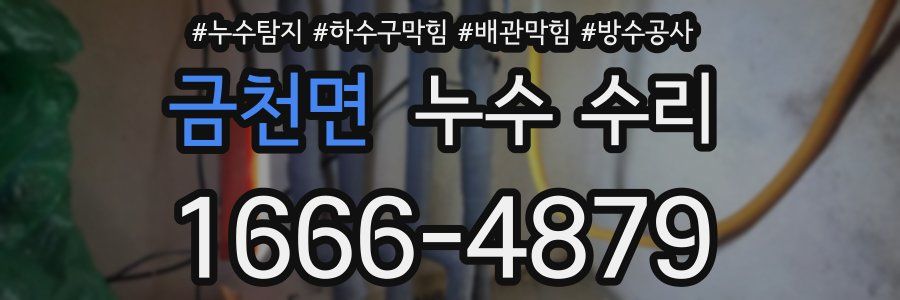 금천면 누수 수리