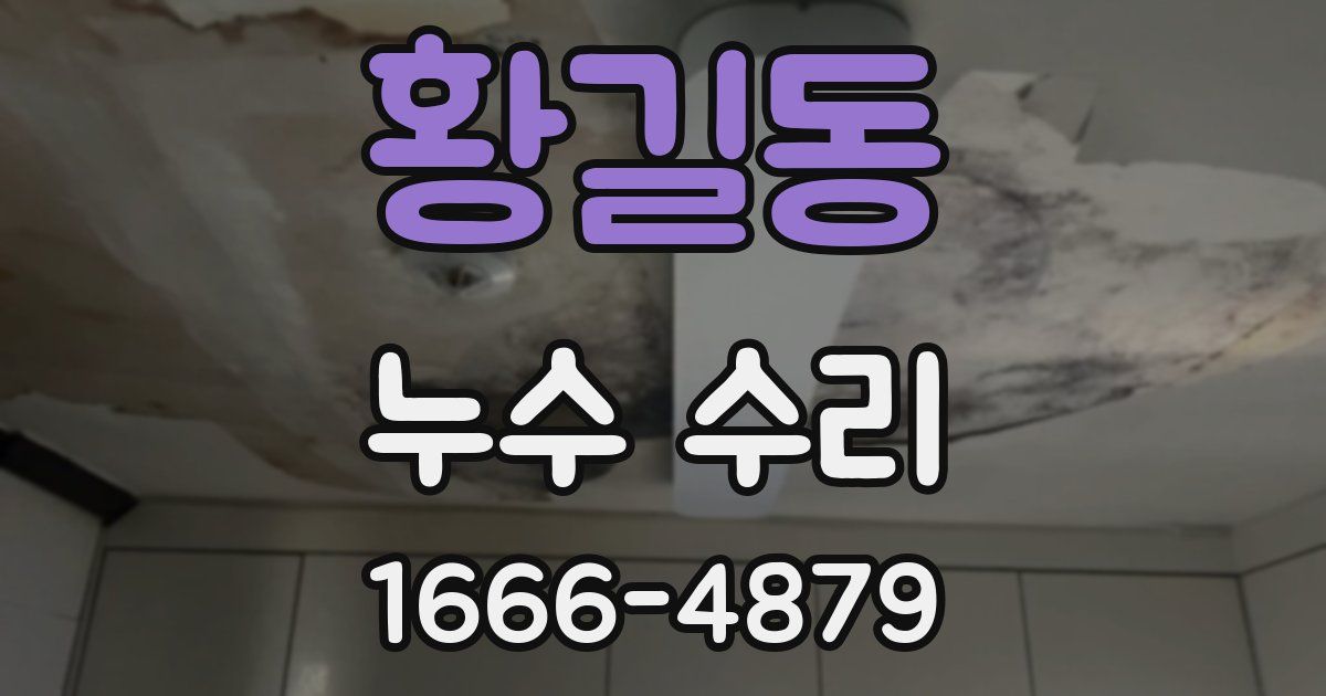 황길동 누수 수리