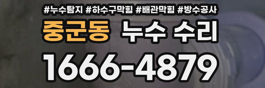 중군동 누수 수리