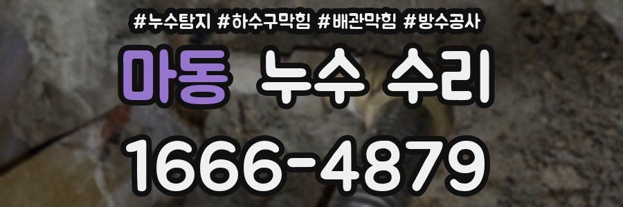 마동 누수 수리