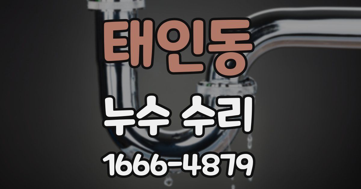 태인동 누수 수리