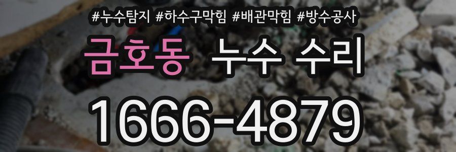 금호동 누수 수리