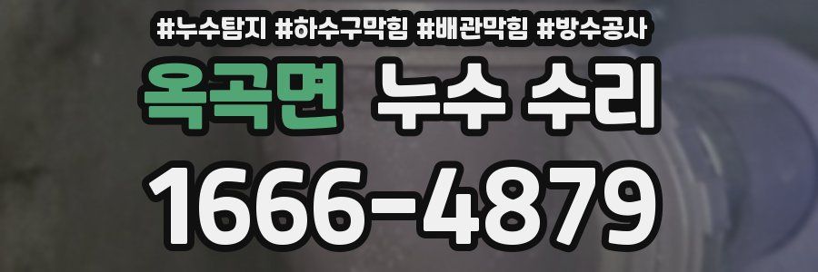 옥곡면 누수 수리