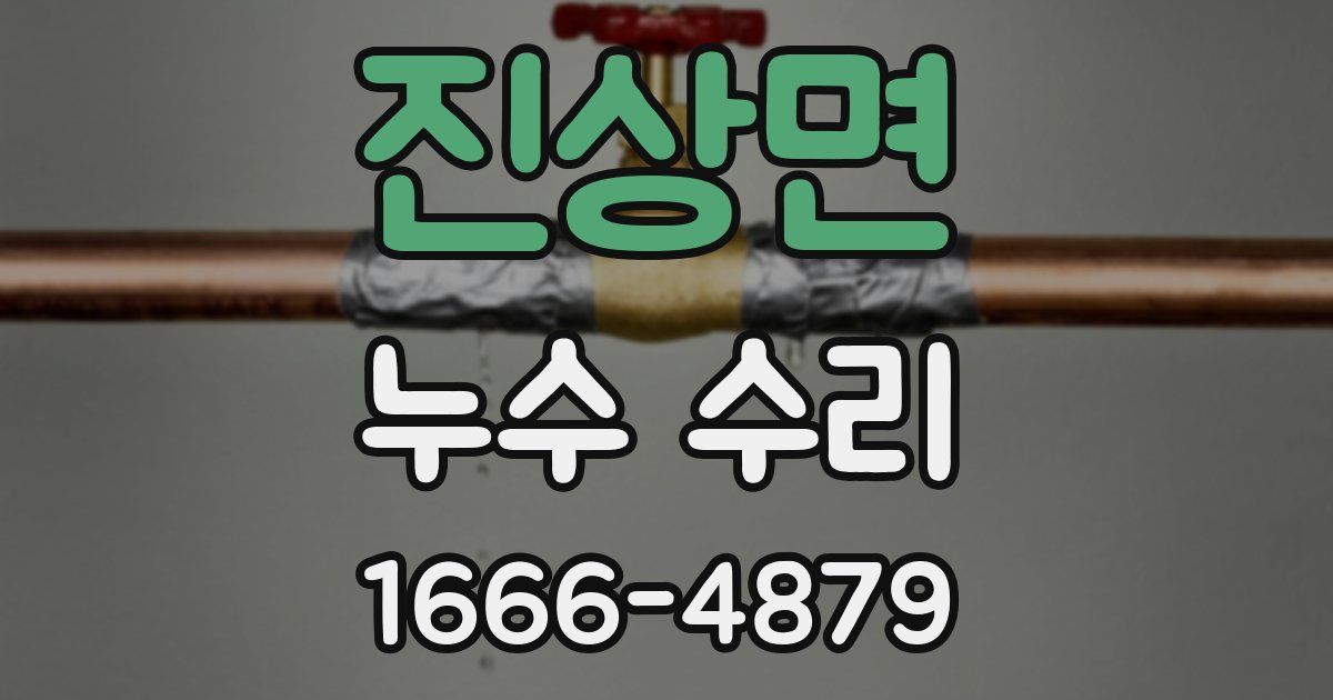 진상면 누수 수리