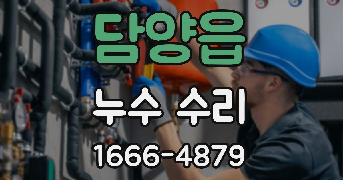 담양읍 누수 수리