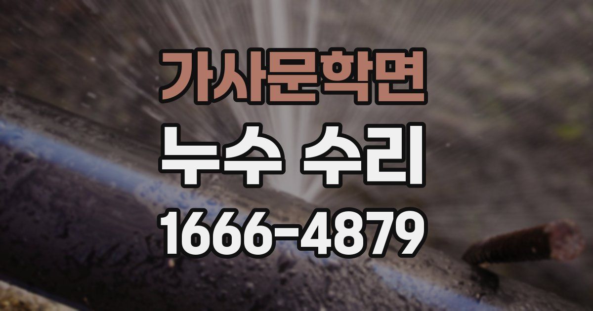 가사문학면 누수 수리
