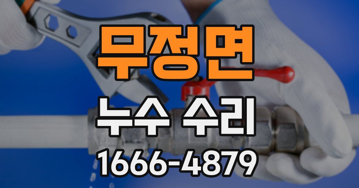 무정면 누수 수리
