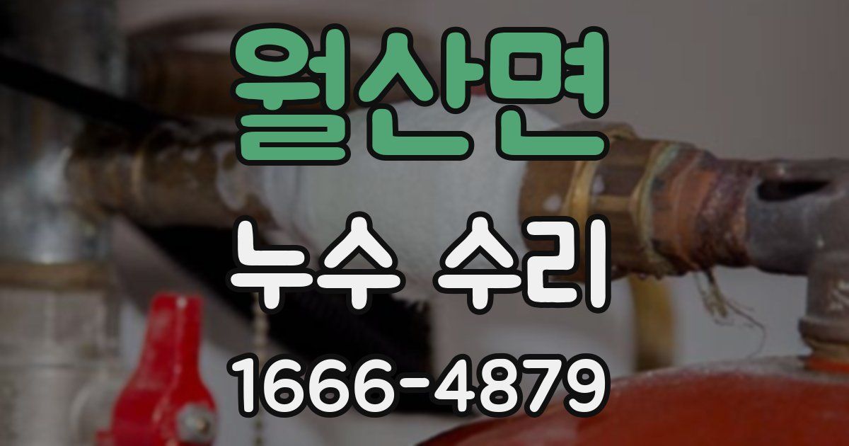 월산면 누수 수리