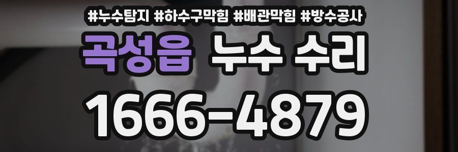 곡성읍 누수 수리
