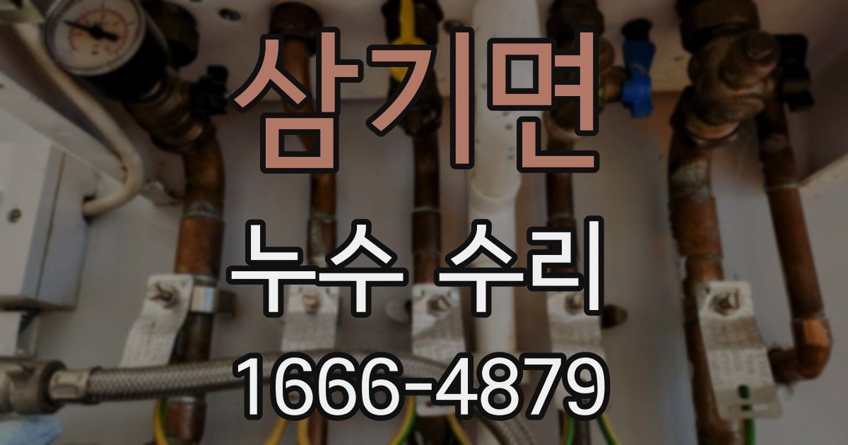 삼기면 누수 수리