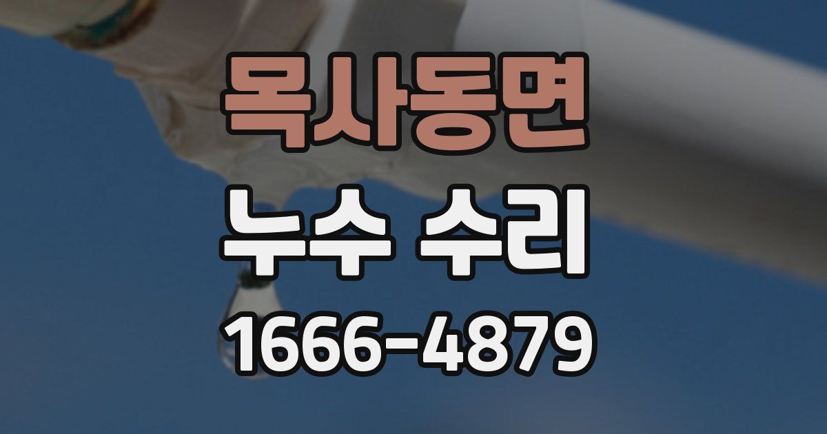 목사동면 누수 수리