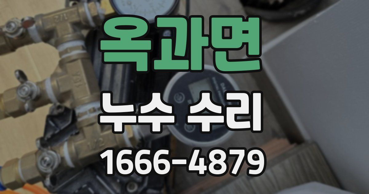 옥과면 누수 수리