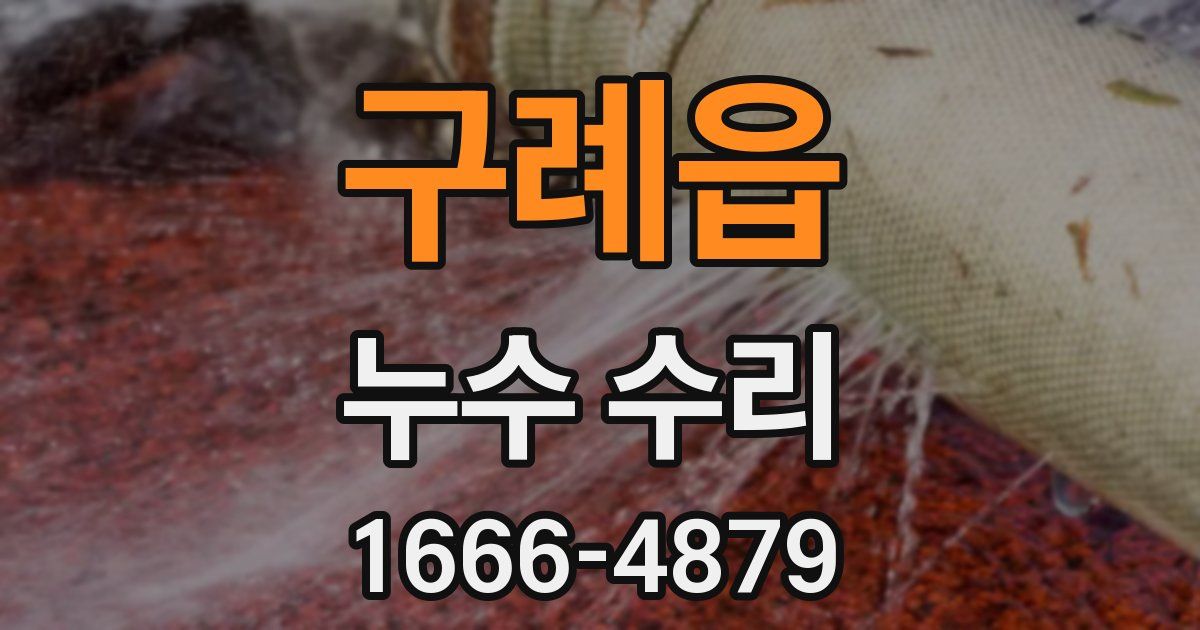 구례읍 누수 수리