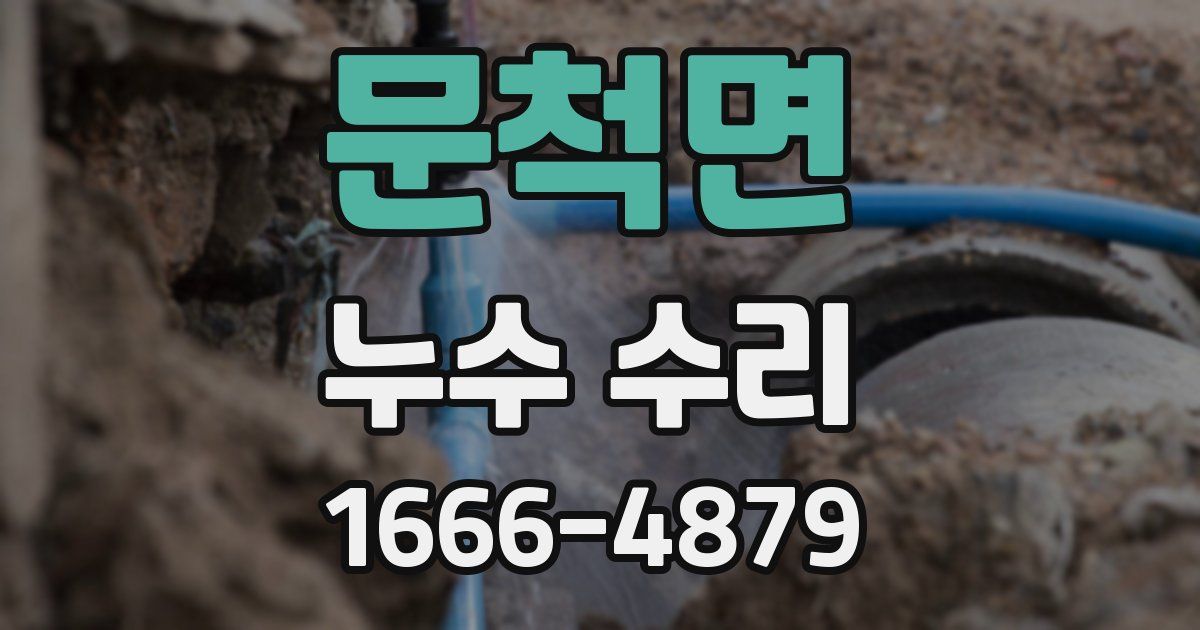 문척면 누수 수리