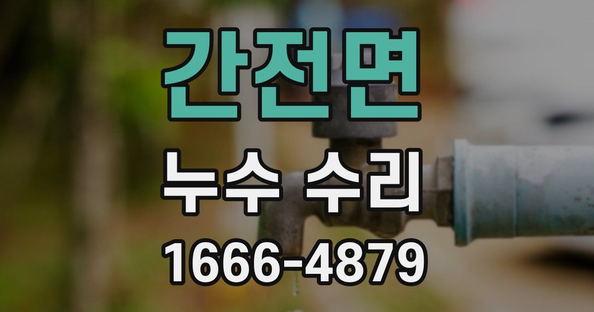 간전면 누수 수리