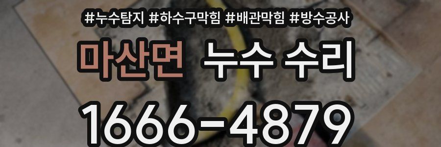 마산면 누수 수리