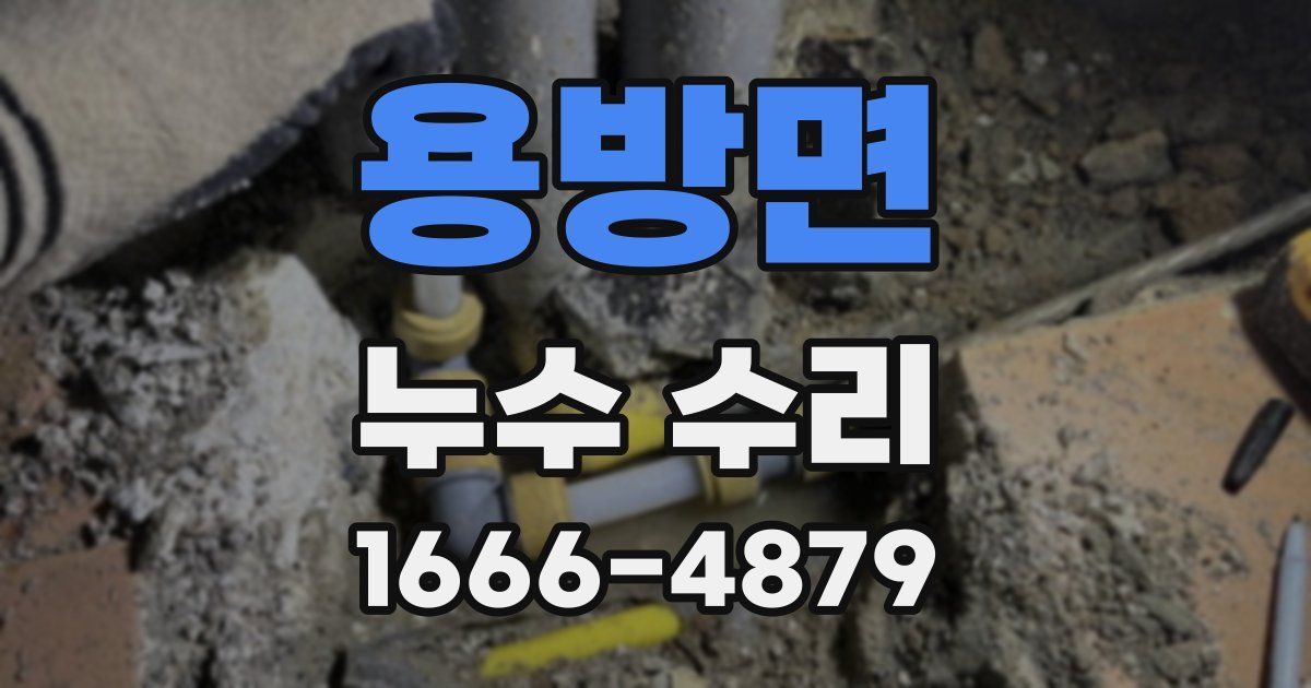 용방면 누수 수리
