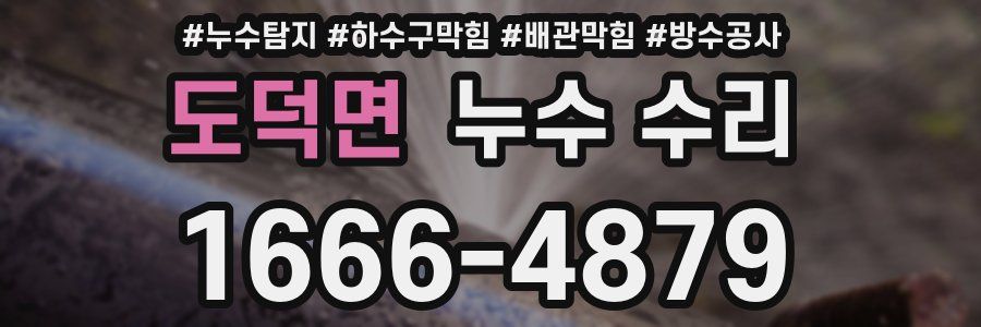 도덕면 누수 수리