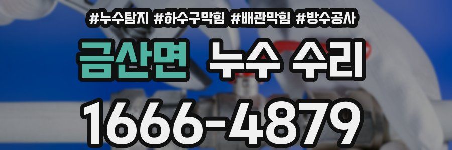 금산면 누수 수리
