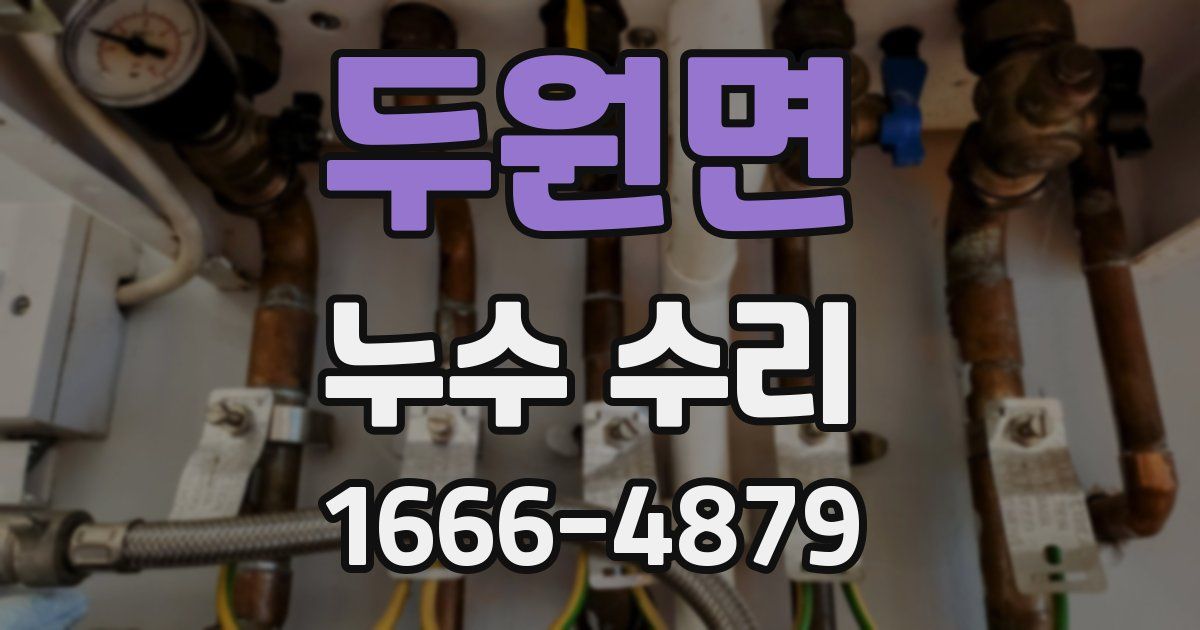 두원면 누수 수리