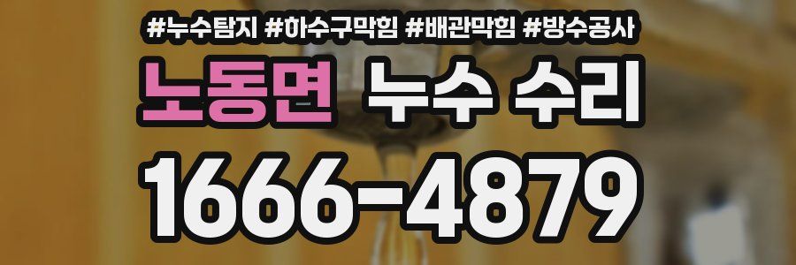 노동면 누수 수리