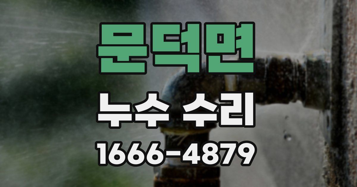 문덕면 누수 수리