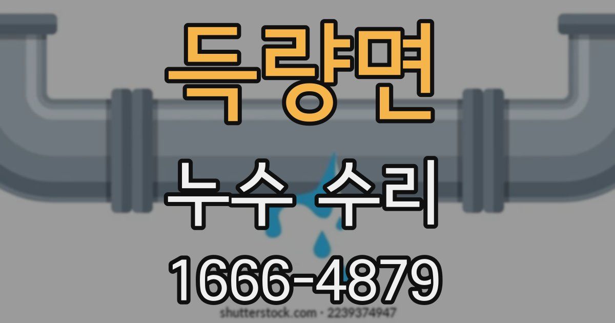 득량면 누수 수리