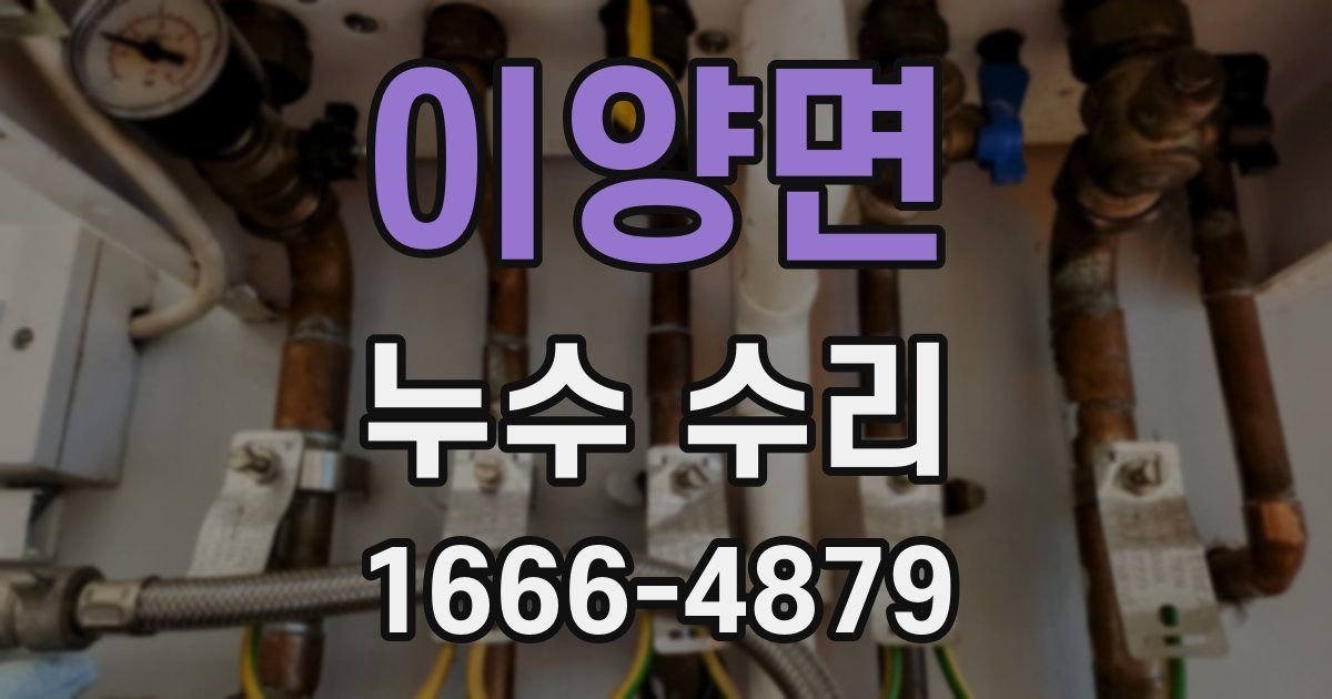 이양면 누수 수리