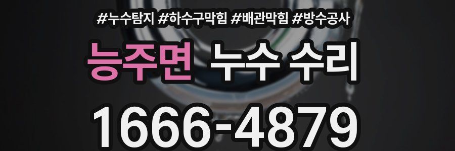 능주면 누수 수리