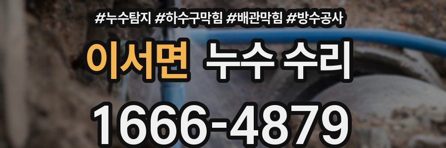 이서면 누수 수리