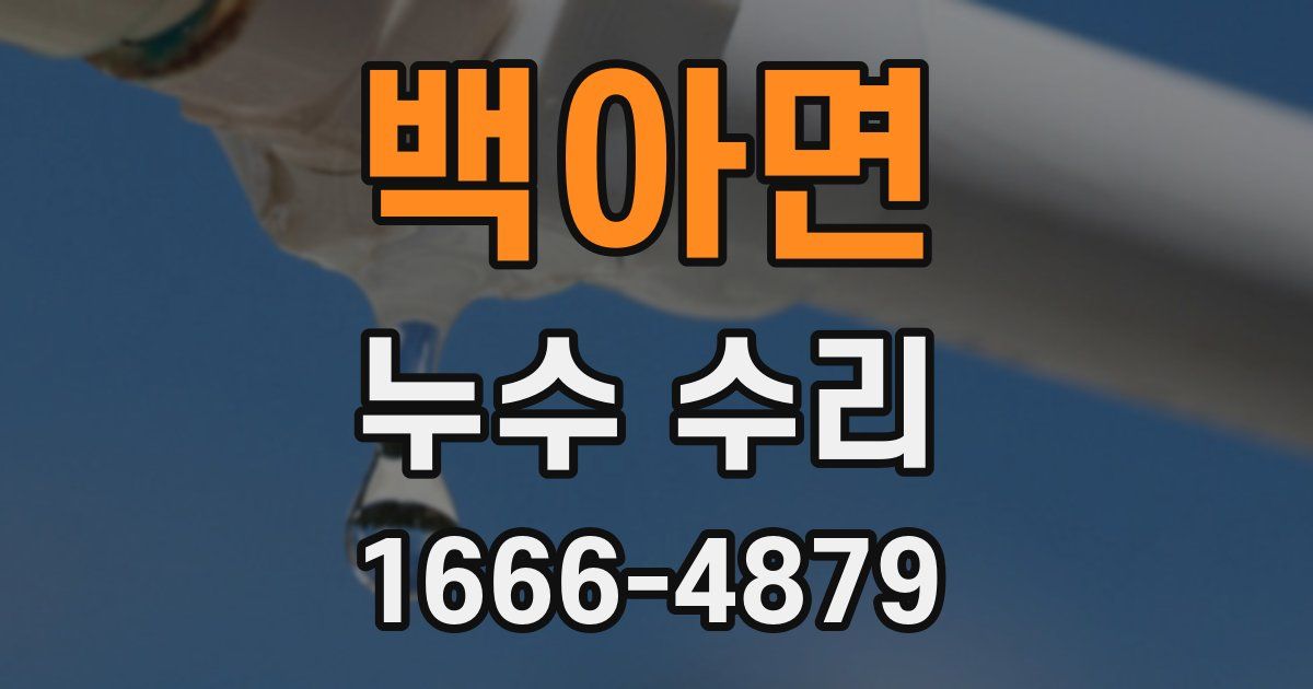 백아면 누수 수리