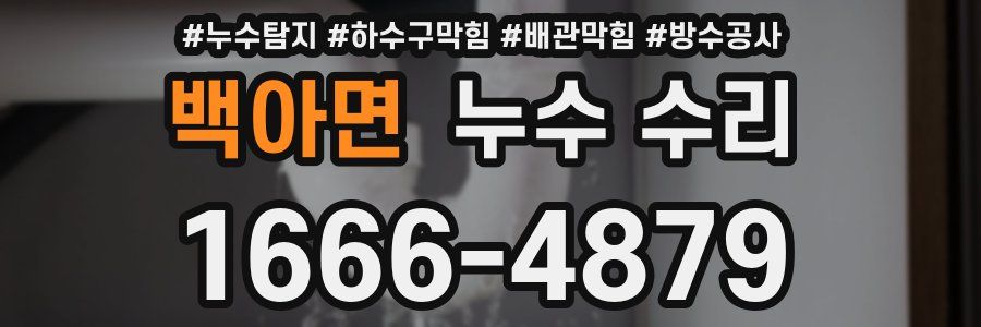 백아면 누수 수리